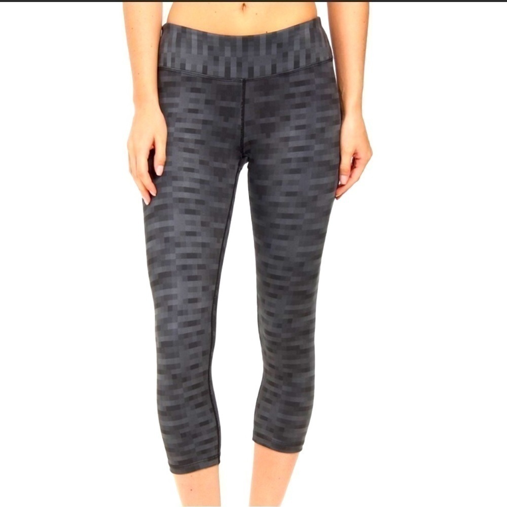 PRANA Roxanne black pixel yoga crop leggings